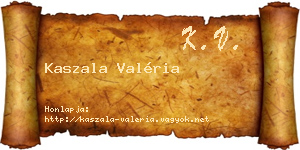 Kaszala Valéria névjegykártya