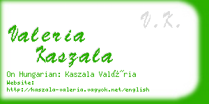 valeria kaszala business card